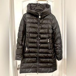 Women’s Long Duck Down Coat Lightweight Black XS